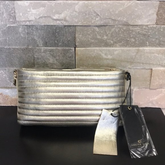 🔥 Celine Dion VIBRATO Quilted Leather CLUTCH - Picture 3 of 5